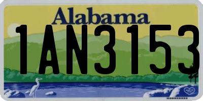 AL license plate 1AN3153