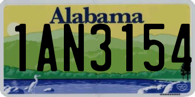 AL license plate 1AN3154