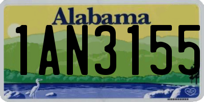 AL license plate 1AN3155