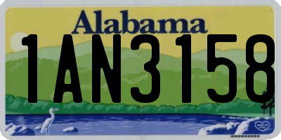 AL license plate 1AN3158