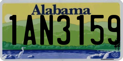 AL license plate 1AN3159