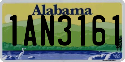 AL license plate 1AN3161