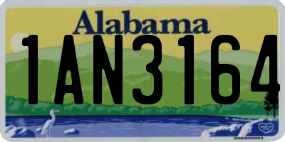AL license plate 1AN3164