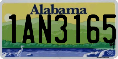 AL license plate 1AN3165