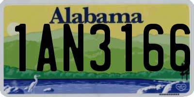 AL license plate 1AN3166