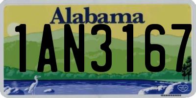 AL license plate 1AN3167