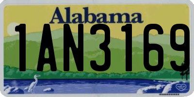 AL license plate 1AN3169