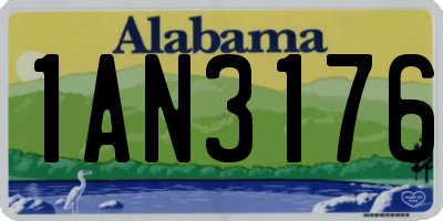 AL license plate 1AN3176
