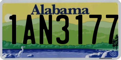 AL license plate 1AN3177