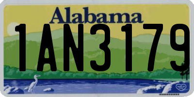 AL license plate 1AN3179