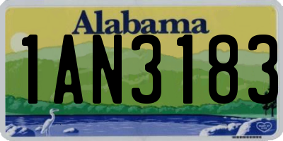 AL license plate 1AN3183
