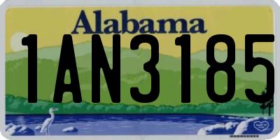 AL license plate 1AN3185