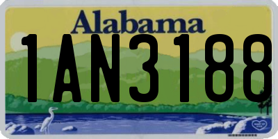 AL license plate 1AN3188