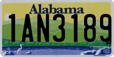 AL license plate 1AN3189