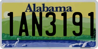 AL license plate 1AN3191