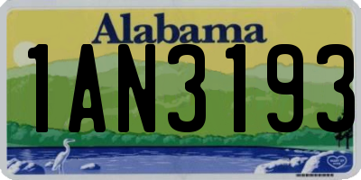 AL license plate 1AN3193
