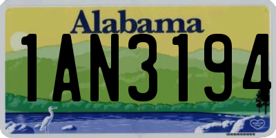 AL license plate 1AN3194