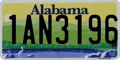 AL license plate 1AN3196