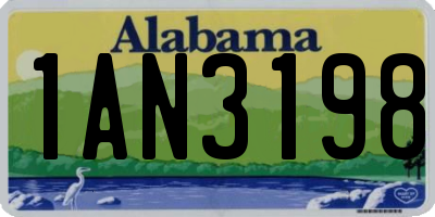 AL license plate 1AN3198