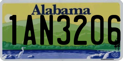 AL license plate 1AN3206