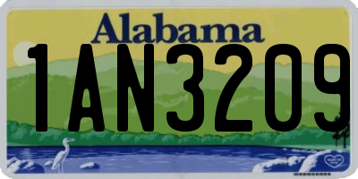 AL license plate 1AN3209