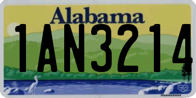 AL license plate 1AN3214