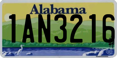 AL license plate 1AN3216