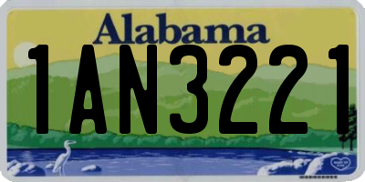 AL license plate 1AN3221