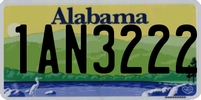 AL license plate 1AN3222