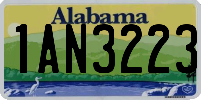 AL license plate 1AN3223