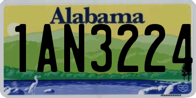 AL license plate 1AN3224