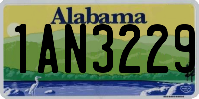 AL license plate 1AN3229