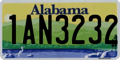 AL license plate 1AN3232