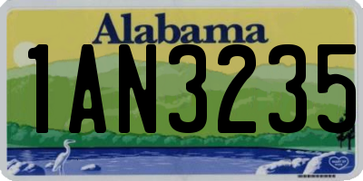 AL license plate 1AN3235