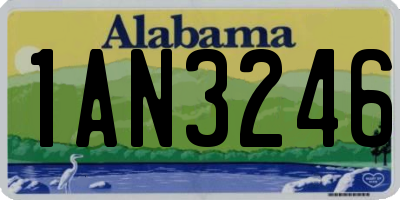 AL license plate 1AN3246