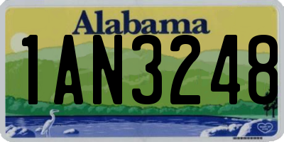 AL license plate 1AN3248