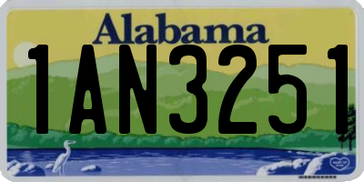 AL license plate 1AN3251