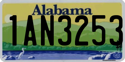 AL license plate 1AN3253