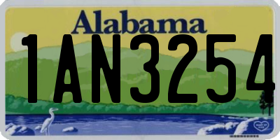 AL license plate 1AN3254