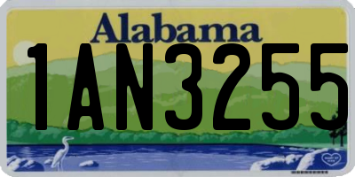 AL license plate 1AN3255