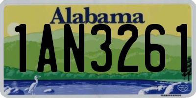AL license plate 1AN3261
