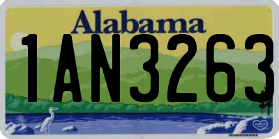 AL license plate 1AN3263