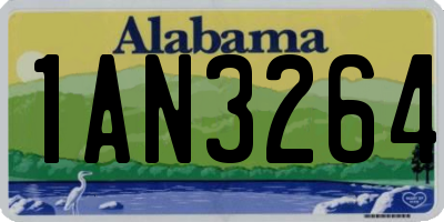 AL license plate 1AN3264