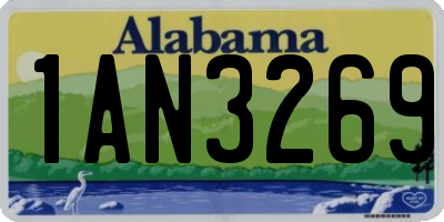 AL license plate 1AN3269