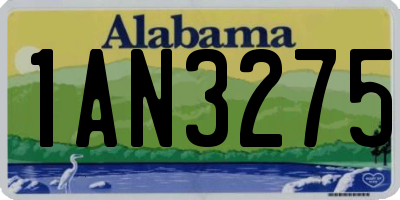 AL license plate 1AN3275
