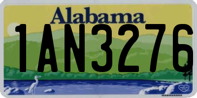 AL license plate 1AN3276