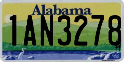AL license plate 1AN3278