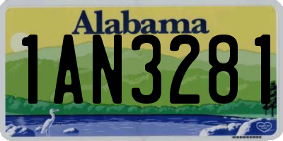AL license plate 1AN3281