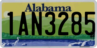 AL license plate 1AN3285