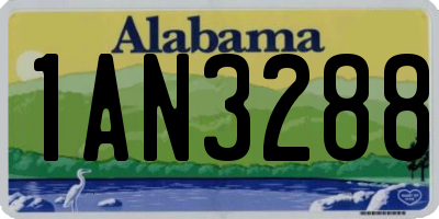 AL license plate 1AN3288